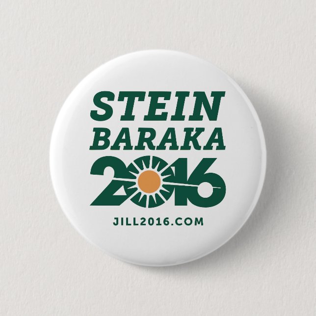 Badge Rond 5 Cm Bouton de Jill Stein-Ajamu Baraka 2016 (Devant)