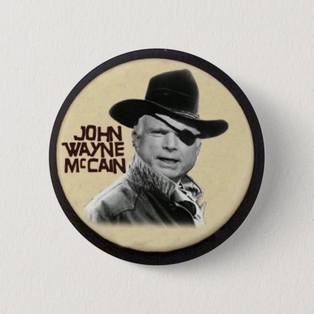 Badge Rond 5 Cm Bouton de John Wayne McCain (Devant)