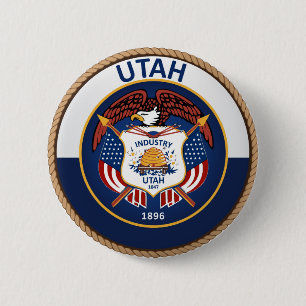 Badge Rond 5 Cm Bouton de joint de drapeau d'État des Utah