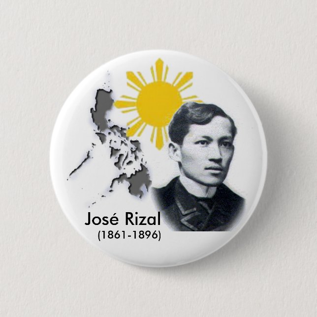 Badge Rond 5 Cm Bouton de Jose Rizal (Devant)