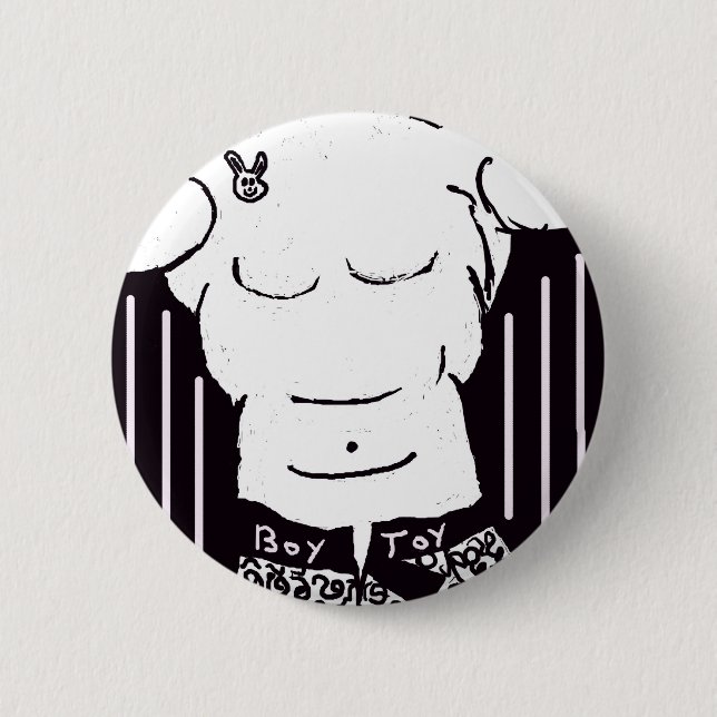 Badge Rond 5 Cm Bouton de jouet de garçon ! (Devant)