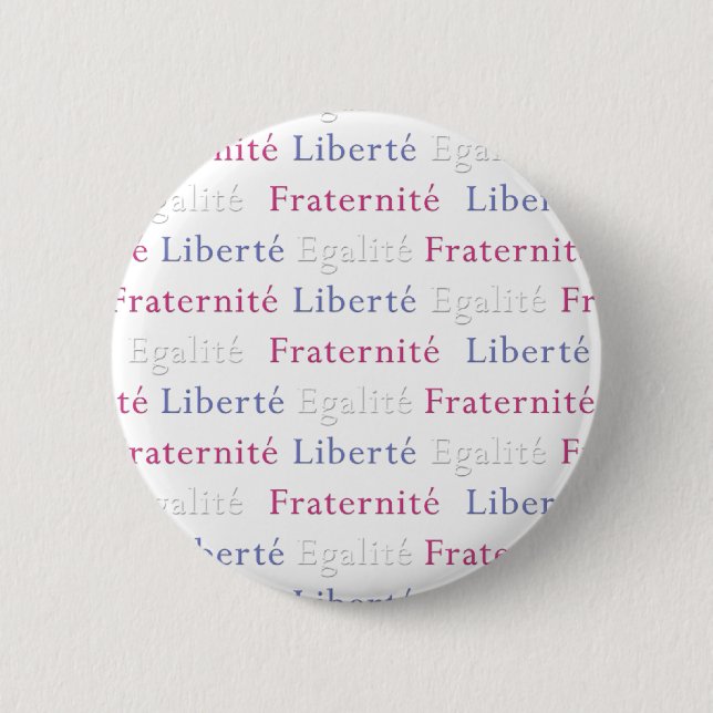 Badge Rond 5 Cm Bouton de jour de bastille de fraternité d'égalité (Devant)