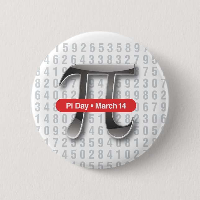 Badge Rond 5 Cm Bouton de jour de pi (Devant)