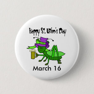 Badge Rond 5 Cm Bouton de jour de St Urho