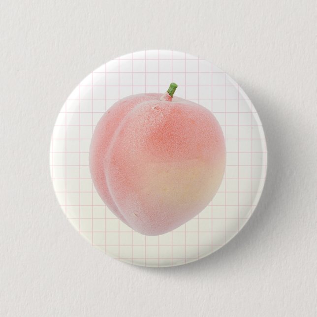 Badge Rond 5 Cm Bouton de Kawaii de grille de pêche (Devant)