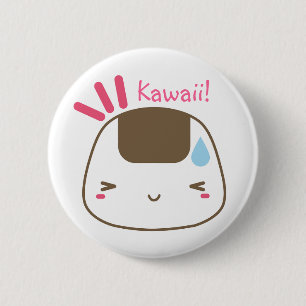 Badge Rond 5 Cm Bouton de Kawaii Onigiri