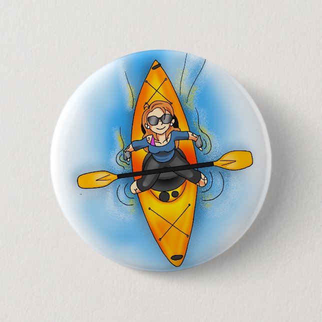 Badge Rond 5 Cm Bouton de kayak de Khat (Devant)