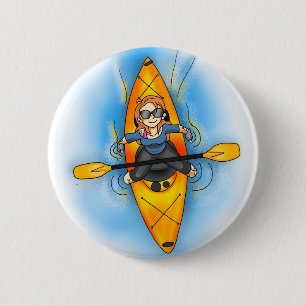 Badge Rond 5 Cm Bouton de kayak de Khat