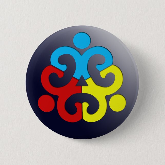 Badge Rond 5 Cm Bouton de KazUnion (Devant)