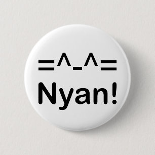 Badge Rond 5 Cm Bouton de Kitty Nyan