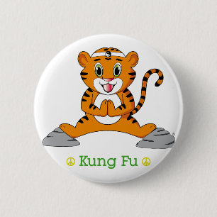Badge Rond 5 Cm Bouton de Kung Fu Tiger™