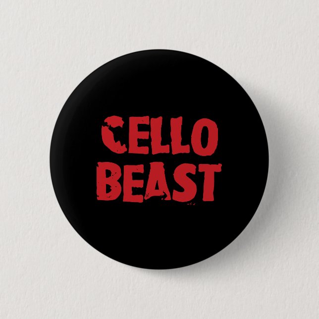 Badge Rond 5 Cm Bouton de la bête de violoncelle (Devant)