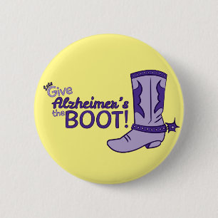 Badge Rond 5 Cm Bouton de la botte d'Alzheimer