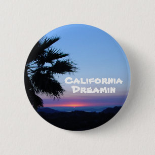 Badge Rond 5 Cm Bouton de la Californie Dreamin
