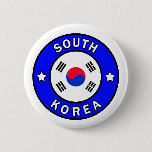 Badge Rond 5 Cm Bouton de la Corée du Sud