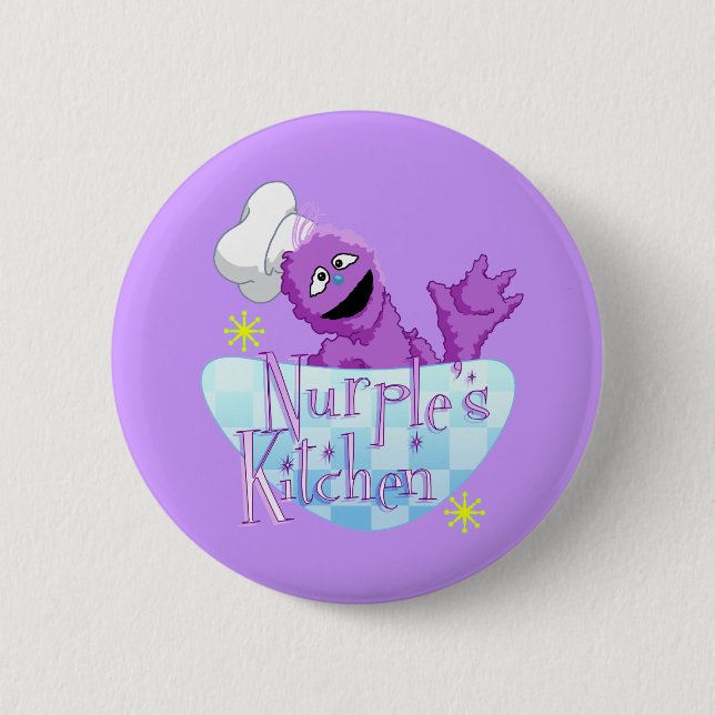 Badge Rond 5 Cm Bouton de la cuisine de Nurple (pourpre) ! (Devant)
