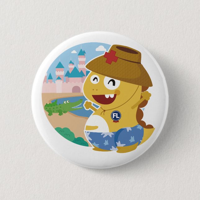 Badge Rond 5 Cm Bouton de la Floride VIPKID (Devant)