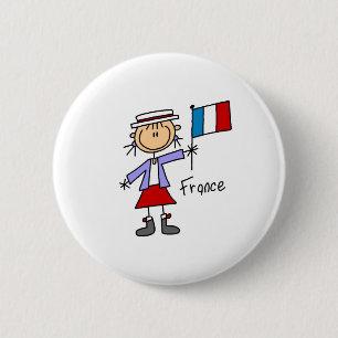 Badge Rond 5 Cm Bouton de la France