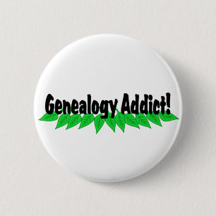 Badge Rond 5 Cm Bouton de la généalogie addict