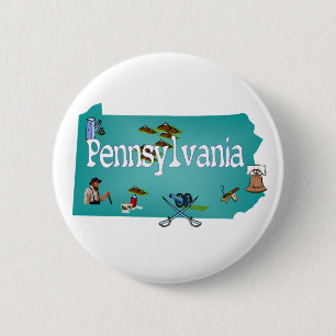 Badge Rond 5 Cm Bouton de la Pennsylvanie