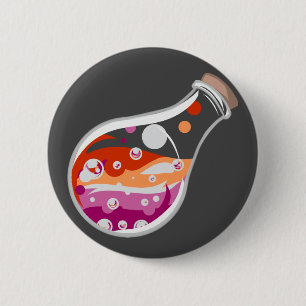 Badge Rond 5 Cm Bouton de la potion de la fierté lesbienne