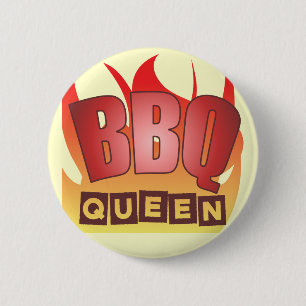 Badge Rond 5 Cm Bouton de la Reine de BBQ