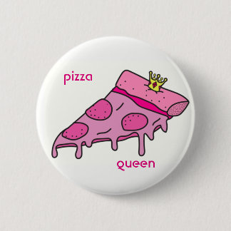 Badge Rond 5 Cm Bouton de la Reine de pizza