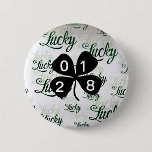 Badge Rond 5 Cm Bouton de la Saint Patrick avec année