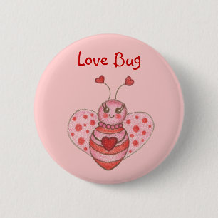 Badge Rond 5 Cm Bouton de la Saint-Valentin