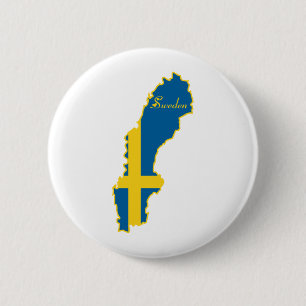 Badge Rond 5 Cm Bouton de la Suède