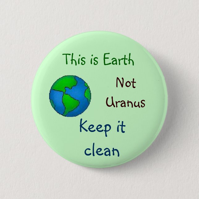 Badge Rond 5 Cm Bouton de la terre (Devant)