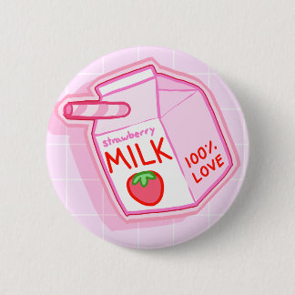 Badge Rond 5 Cm Bouton de lait