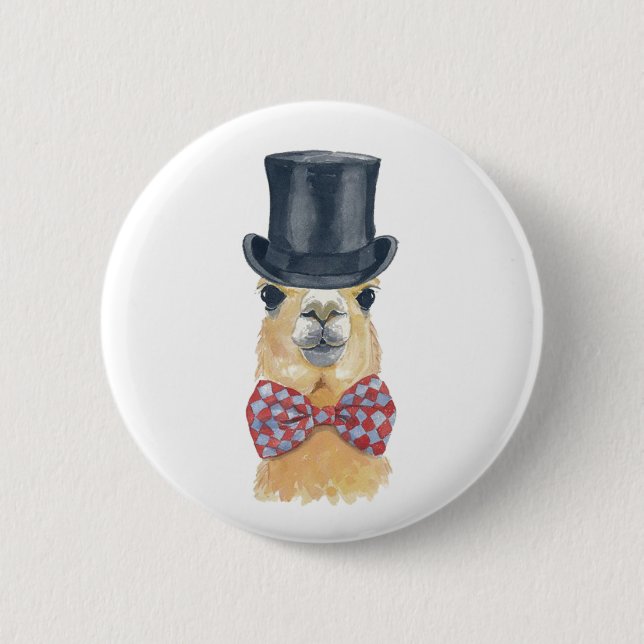 Badge Rond 5 Cm Bouton de lama (Devant)