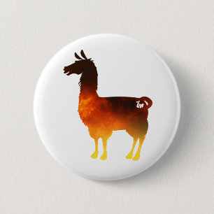 Badge Rond 5 Cm Bouton de lama du feu