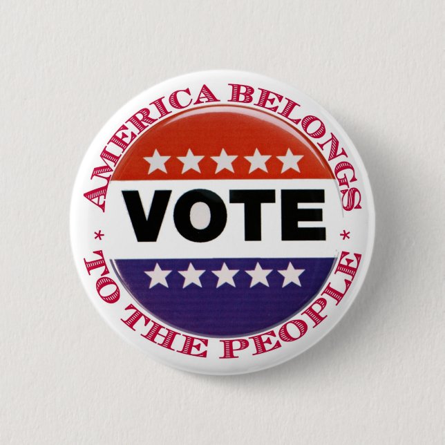 Badge Rond 5 Cm Bouton de l'Amérique de vote (Devant)