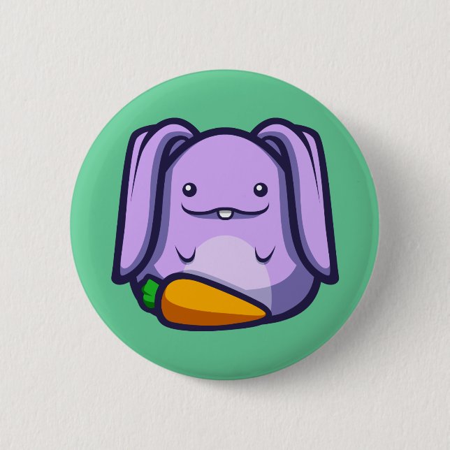 Badge Rond 5 Cm Bouton de lapin de chabots (Devant)