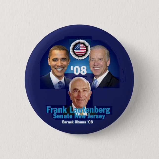 Badge Rond 5 Cm Bouton de LAUTENBERG NJ (Devant)
