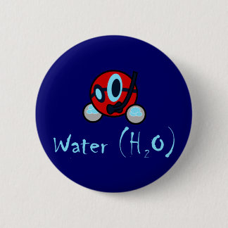 Badge Rond 5 Cm Bouton de l'eau