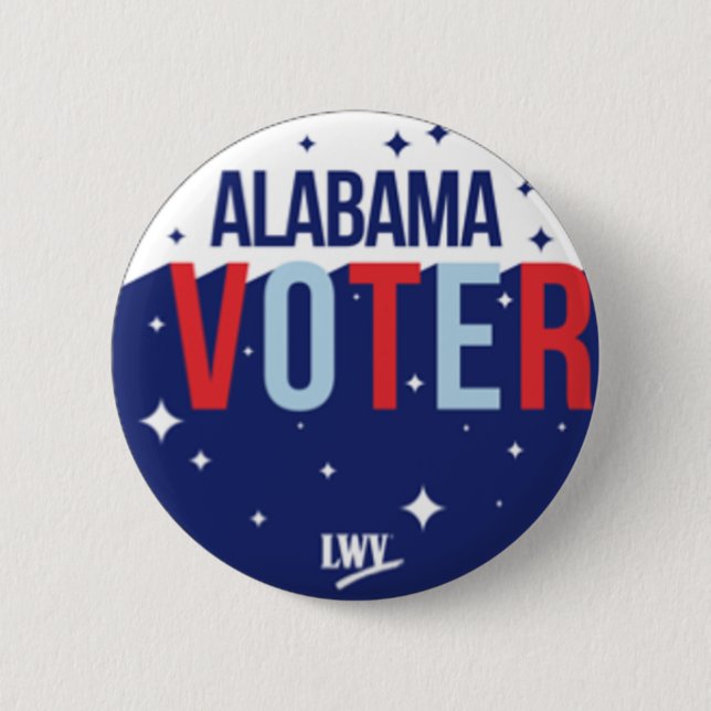 Badge Rond 5 Cm Bouton de l'électeur Alabama (Devant)