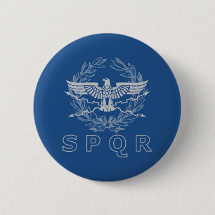 Badge Rond 5 Cm Bouton de l'emblème de l'Empire romain SPQR
