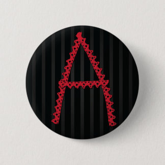 Badge Rond 5 Cm Bouton de lettre d'écarlate