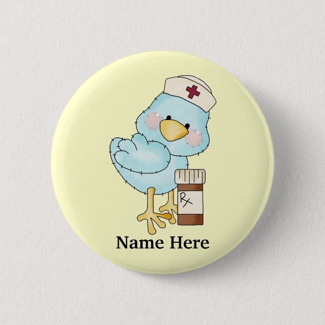 Badge Rond 5 Cm Bouton de l'infirmière (Devant)