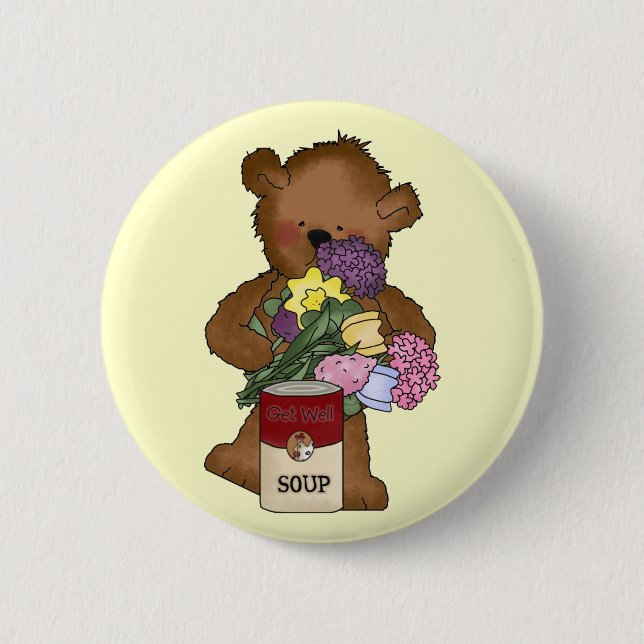 Badge Rond 5 Cm Bouton de l'infirmière de l'ours (Devant)