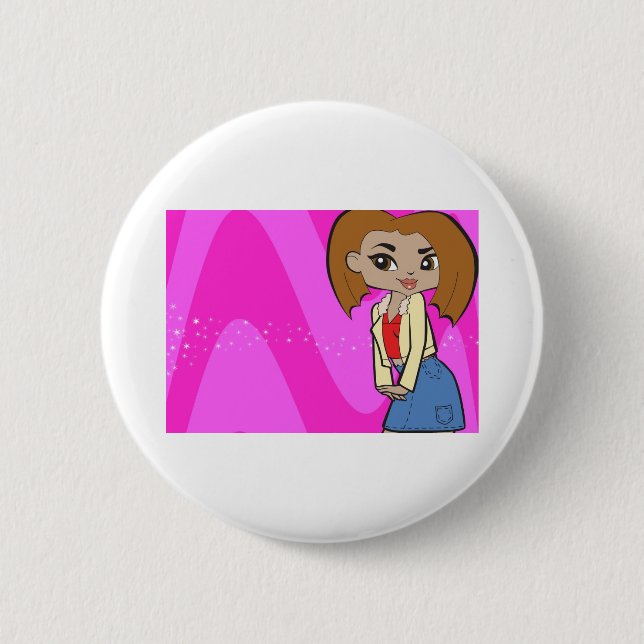 Badge Rond 5 Cm Bouton de Lion (Devant)