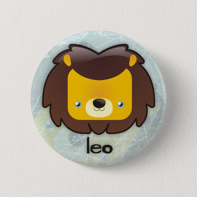 Badge Rond 5 Cm Bouton de Lion (Devant)