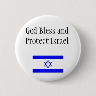 Badge Rond 5 Cm Bouton de l'Israël de soutien/Pin
