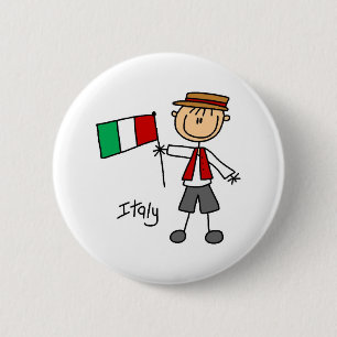 Badge Rond 5 Cm Bouton de l'Italie