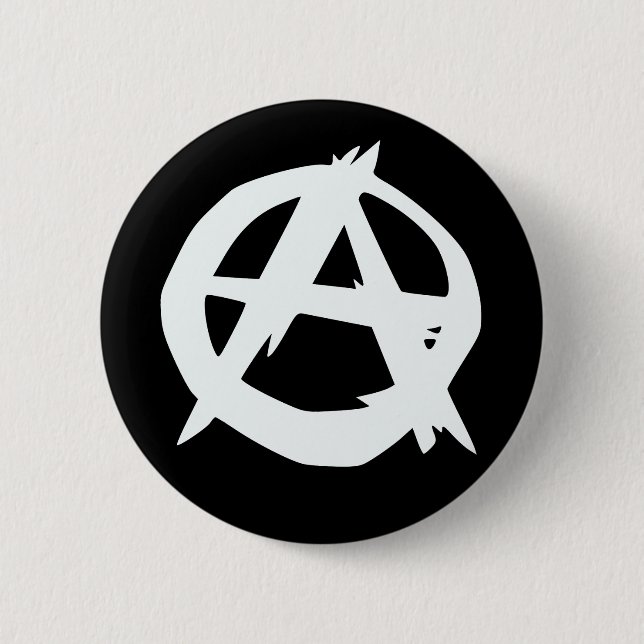 Badge Rond 5 Cm Bouton de logo d'anarchiste (Devant)