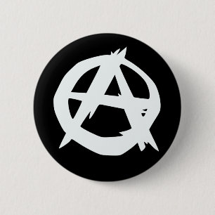 Badge Rond 5 Cm Bouton de logo d'anarchiste