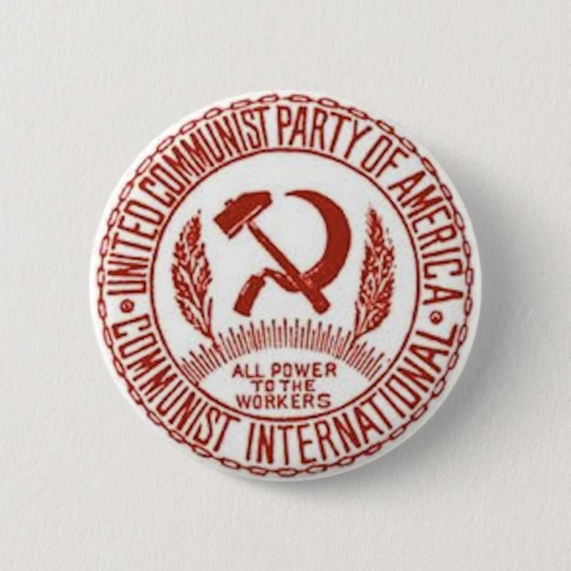 Badge Rond 5 Cm Bouton de logo de CPUSA (Devant)